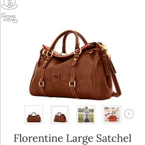Dooney & Bourke Florentine Brown large leather satchel/crossbody